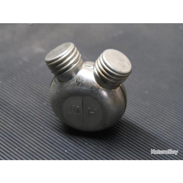 Burette d'huille / huilier en mtal  deux compartiments d'origine Russe : Mosin Nagant / AK REF @