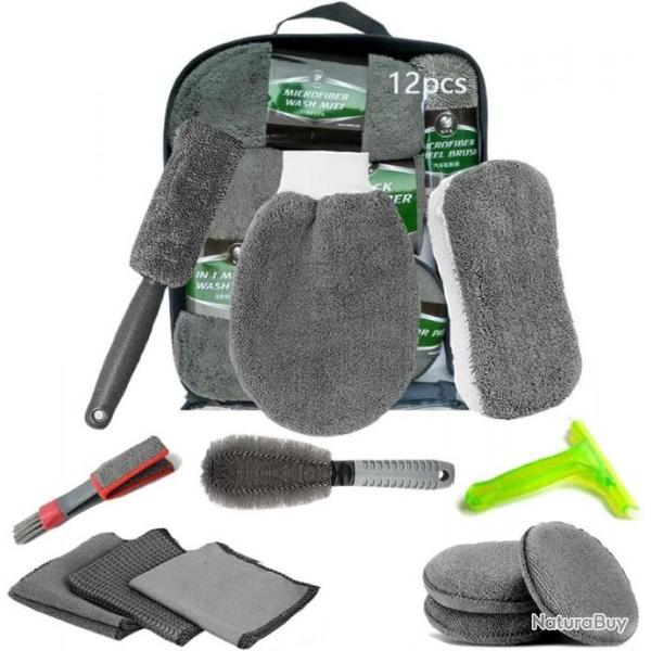 TOP ENCHERE - Kit 12 pi�ces nettoyage voiture - Lavage professionnel - Livraison gratuite et rapide