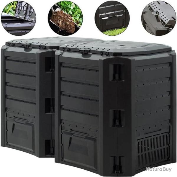 Composteur 800L � temp�rature �lev�e - 135 x 72 x 83 cm - Livraison gratuite et rapide