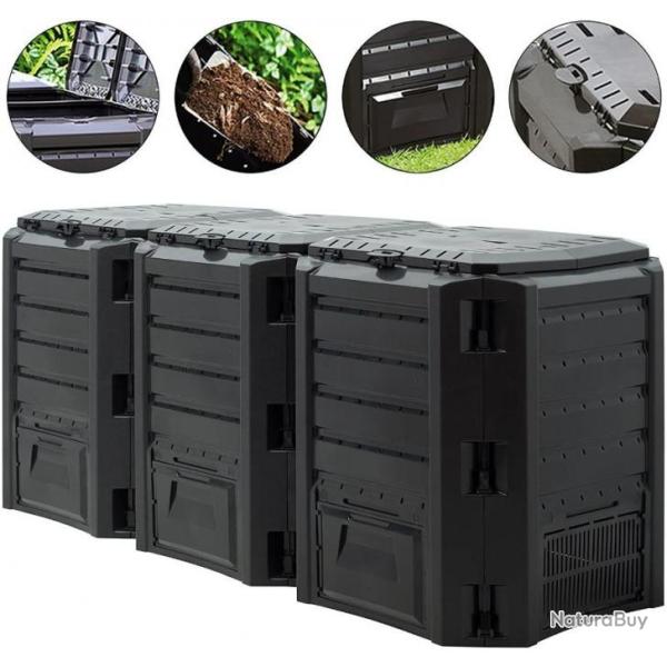 Composteur 1200L � temp�rature �lev�e - 198 x 72 x 83 cm - Livraison gratuite et rapide
