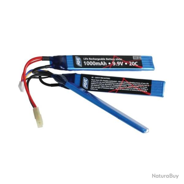 Batterie ASG Li-Fe 9.9V 1000mAh - 3 Sticks