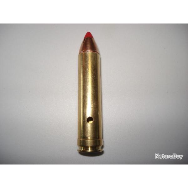 une cartouche de 450 marlin neutralis�e, amorce percut�e, �tui perc�, pour collection