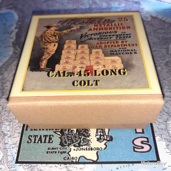 45 Long Colt (Western Metallic Ammunition): Reproduction boite cartouches (vide) WMA 8885783