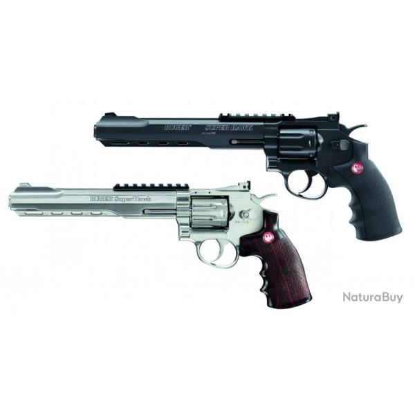 R�plique revolver Super Hawk Black 8 Pouces CO2