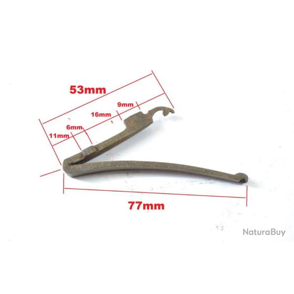 Grand ressort pour platine de pistolet ou fusil � chien. Restauration arme ancienne collection (D)