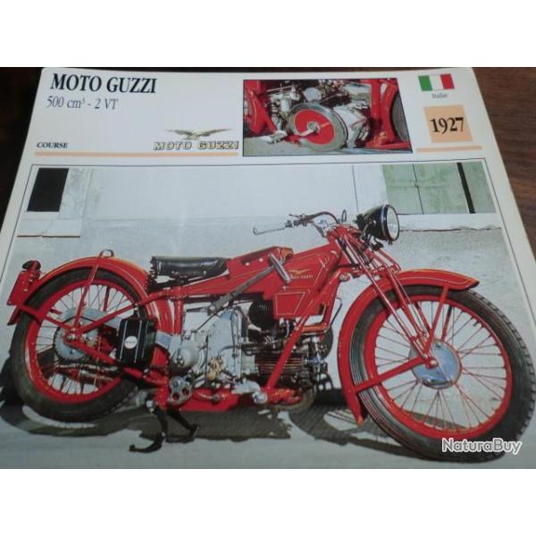 FICHE MOTO GUZZI  500CM3  2VT   1927