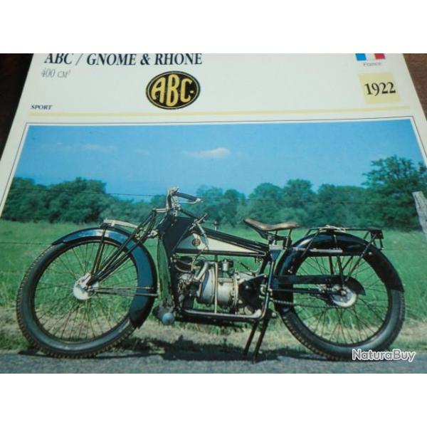 FICHE MOTO  ABC / GNOME & RHONE  400Cm3