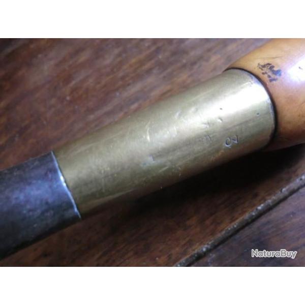 Rembourroir Travail du Cuir Bourrelier Sellier Cordonnier Ancien Outil  / SIGNEE BLANCHARD  N 3