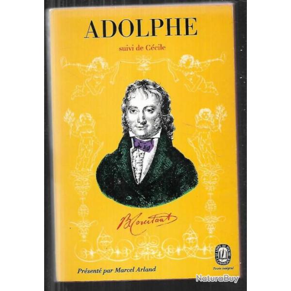 adolphe suivi de c�cile par benjamin constant  livre de poche