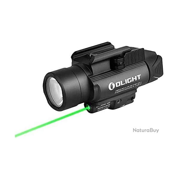 Lampe Militaire Tactique Puissante avec Pointeur LASER Vert Trois Modes d'�clairage 1350 Lm OLIGHT