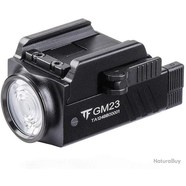 Lampe Pistolet Tactique Lampe Militaire Lumi�re Rail Pictinny Glock 17/19/20/22 800LM LED