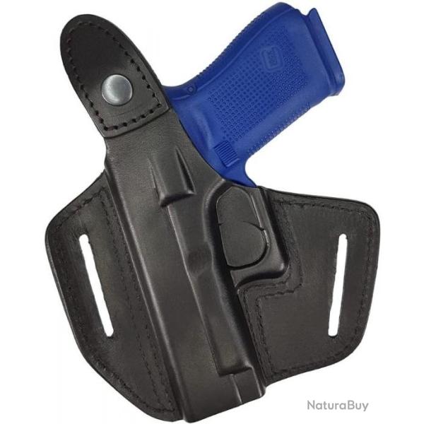 Holster De Ceinture en Cuir V�ritable pour Glock 17 19 22 23 25 26 27 31 32 33 34 37 DROITIER