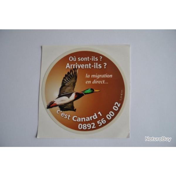autocollant chasse gibier d'eau canard 1