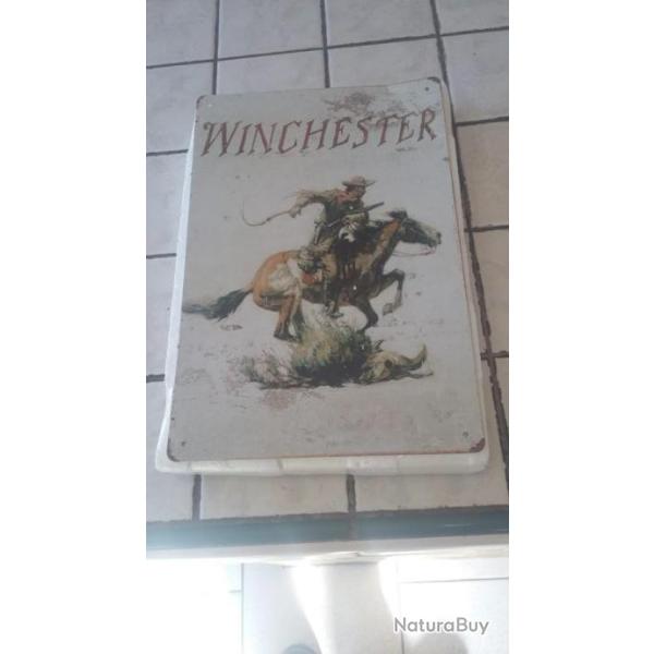 PANNEAU PUBLICITAIRE EN METAL  WINCHESTER