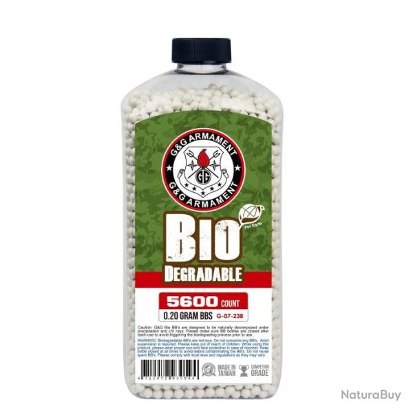Billes Bio G&G 0.20g Blanches en Bouteilles de 5600 Default Title