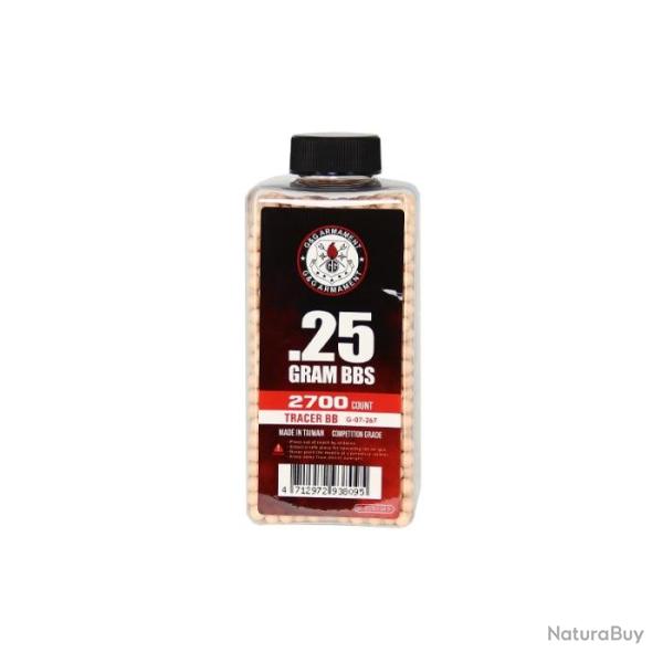 Billes G&G Plastiques Traantes - en Bouteille de 2700 0.28g / Vert - 0.25g / Rouge