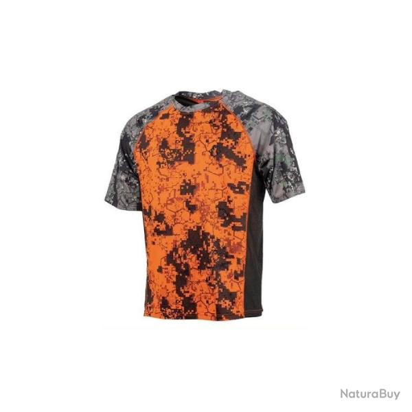 T shirt manches courtes Somlys stretch digital Orange
