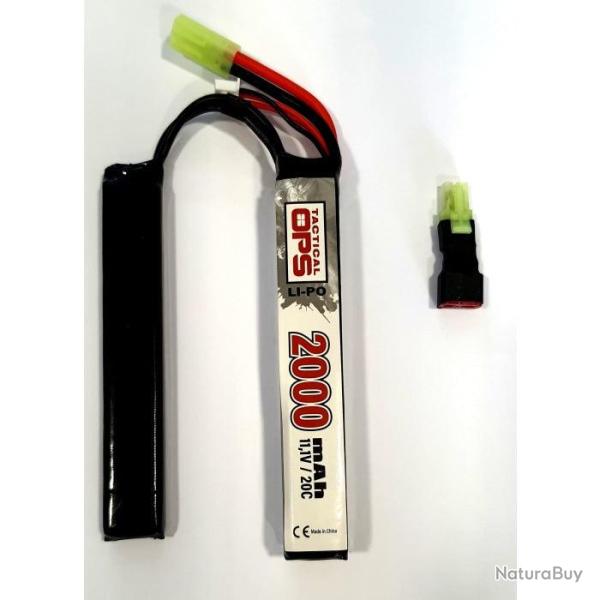Batterie LI-PO Tacticalops - 11.1 V - 2000 mAh - 1+2S