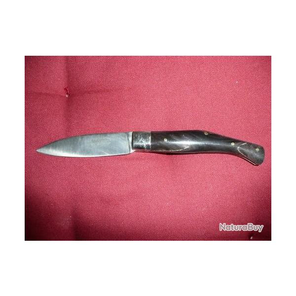 Couteau LAGUIOLE catalan de R.David  ( vritable corne noir )