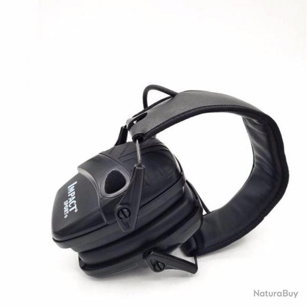 Casque anti-bruit �lectronique 24dB Impact Sport noir