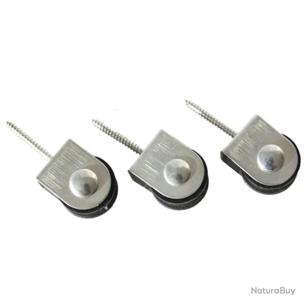 3 poulies � tire-fond axe central 2mm, cordage maxi 2mm