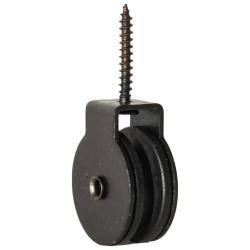 3 poulies &agrave; piton fixe diam&egrave;tre 30mm, cordage maxi 5mm