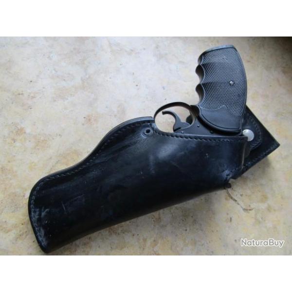 holster �tui cuir �pais mod�le ceinture police revolver 38 sp�cial