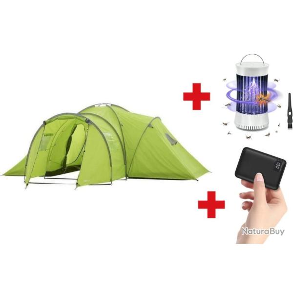 Tente pour 8 personnes 540 x 540 x 190 cm + Lampe antimoustique + Powerbank - LIVRAISON GRATUITE