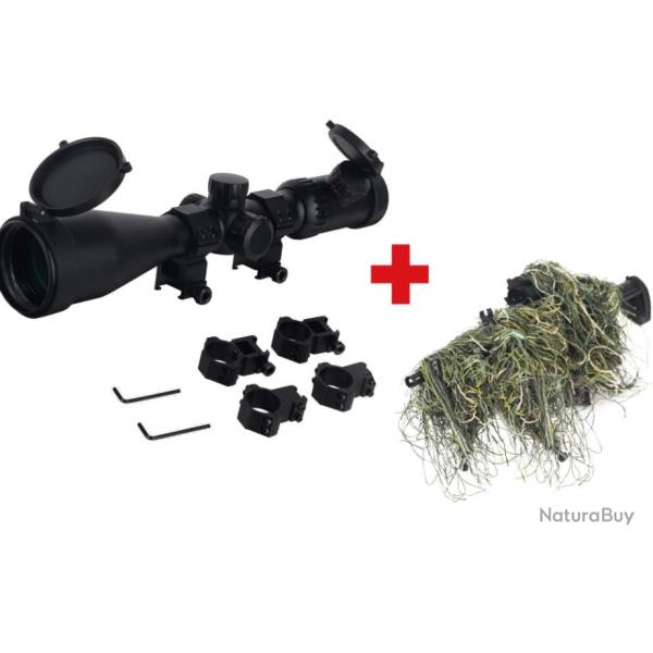 Lunettes de vise 4-24x50 rticule lumineux + Housse de camouflage fusil - LIVRAISON GRATUITE