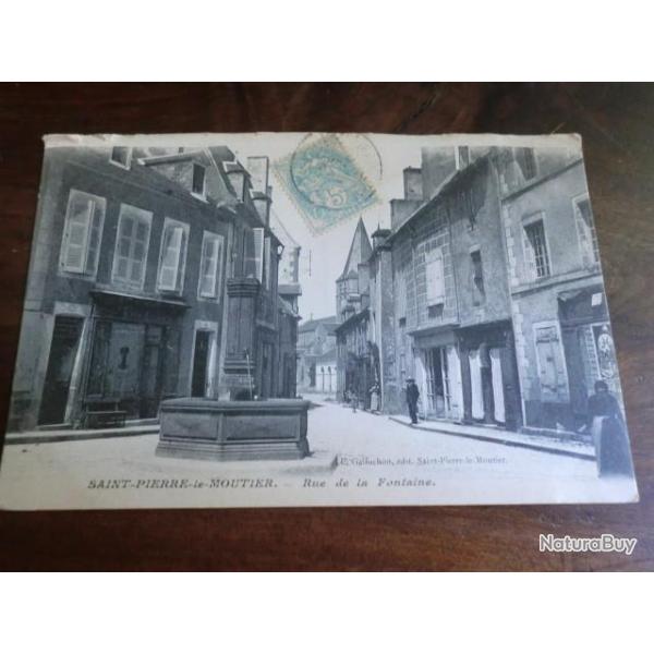 CP  dpt 58  SAINT PIERRE LE MOUTIER  RUE DE LA FONTAINE