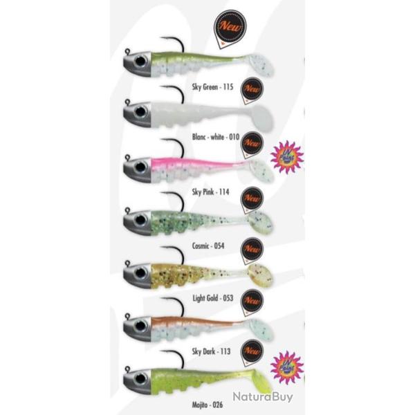 TOUPTI SHAD MONTE 3CM 2GR PAR 1 Blanc nacre dos maron 109