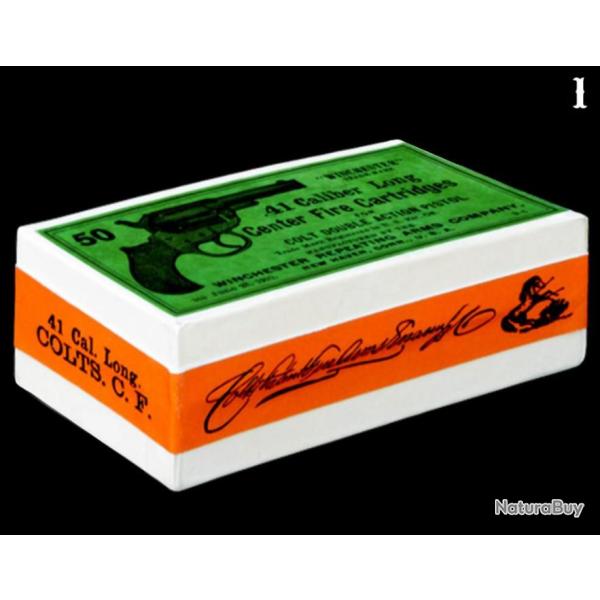 BO�TE WINCHESTER VIDE 50 CARTOUCHES .41 LONG COLT POUR COLT 1877 "THUNDERER"-1910 (REPRODUCTION)