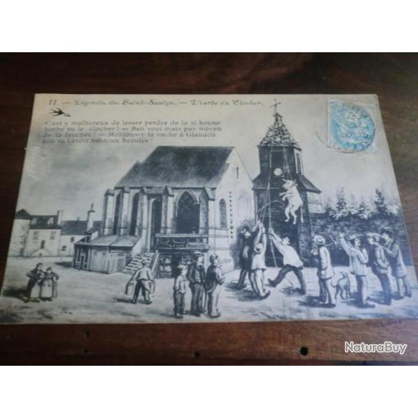 CP  dpt 58  LEGENDE DE SAINT SAULGE  L HERBE DU CLOCHER