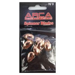 Palettes &agrave; truite Spinner Blades Taille 0 Arca COPPER