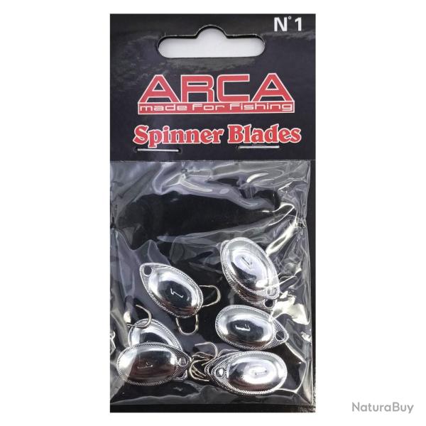 Palettes � truite Spinner Blades Taille 1 Arca SILVER