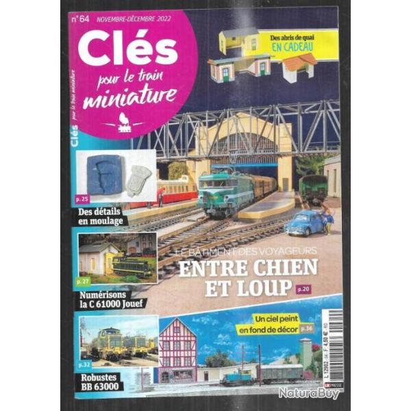cl�s pour le train miniature 64 de d�cembre 2022 abris de quai � d�couper