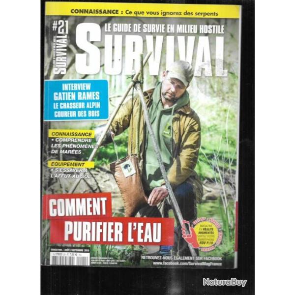 survival 21 le guide de survie en milieu hostile , les mar�es , serpents , brown bag, plantes sauvag