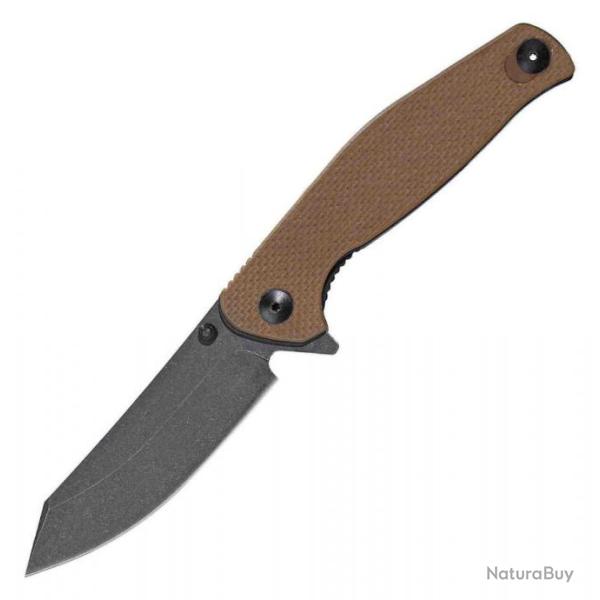 Couteau ABKT Tac Catalyst Coyote Lame Acier D2 Manche G10 IKBS Linerlock Clip AB1026TW