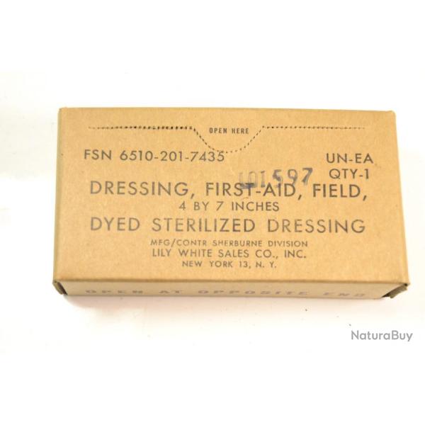 Pansement US / first aid dressing de 1960. Guerre Vietnam