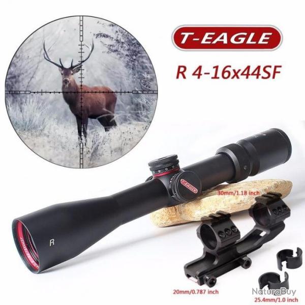 Lunette T-eagle R 4-16x44 SF gros calibre -  Montage conjoint 20mm offert!