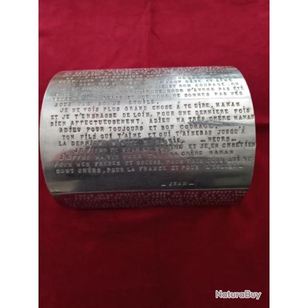 RARE matrice d' une lettre de un r�sistant fran�ais le 6 mai 1944