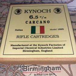 6,5 mm Carcano Italie (Kynoch): Reproduction boite munitions (vide) collection KY 8914870