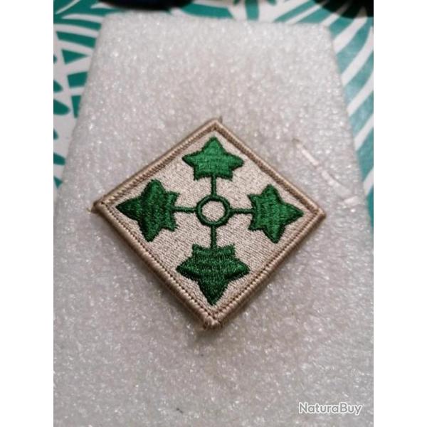 Patch arm�e us 4th INFANTRY DIVISION beige ORIGINAL