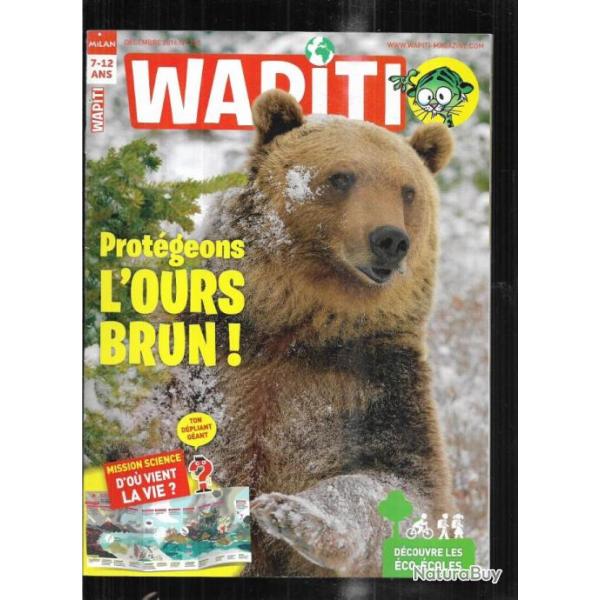 wapiti 357 d�cembre 2016, 7-12 ans , l'ours brun, cacato�s, �co-�coles, reboisement sahel, pole nord
