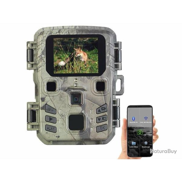 Cam�ra de Chasse WIFI Nature 2K Connect�e avec Capteur PIR et Vision Nocturne Haute Qualit�