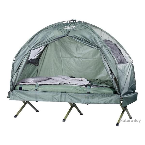 Tente Lit de Camp Sur�lev�e avec Sac de Couchage et Matelas Camping au SEC Package Tout en 1