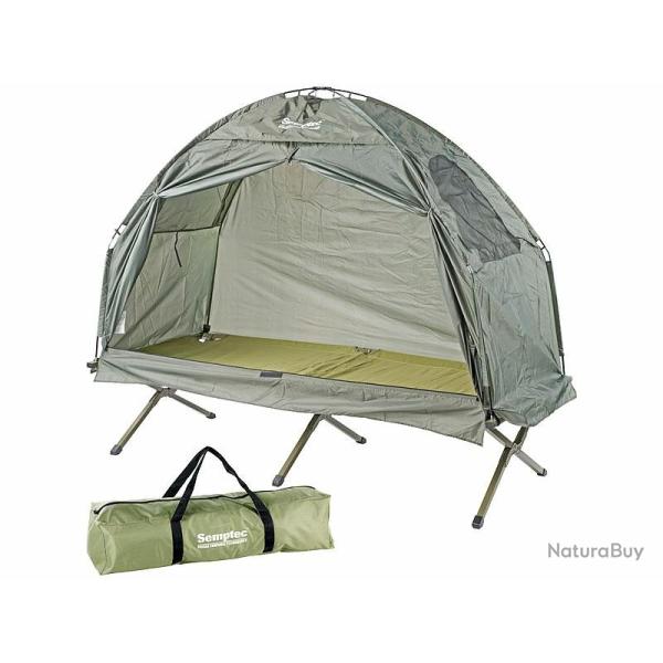 Tente Lit de Camp Camping au Sec Confortable Moustiquaire Isolation 2en1 pour 1 Personne