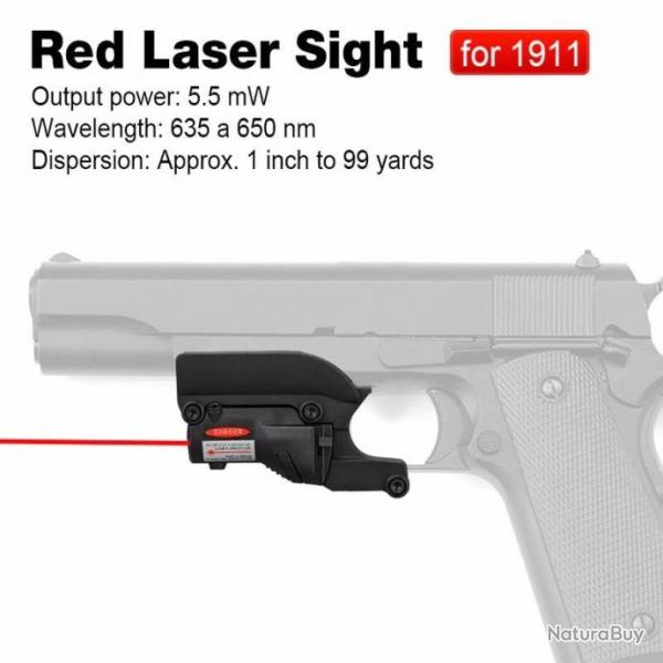 Vis�e laser rouge pour 1911 couleur tan