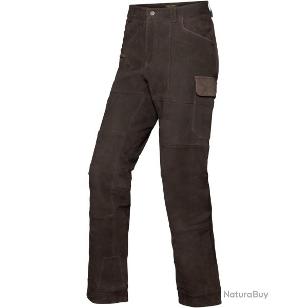 Pantalon en cuir de buffle Prestige Couleur Brun Brun fonc�