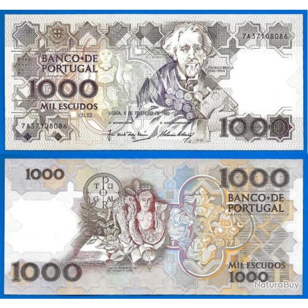 Portugal 1000 Escudos 1992 Teofilo Braga Billet Escudo